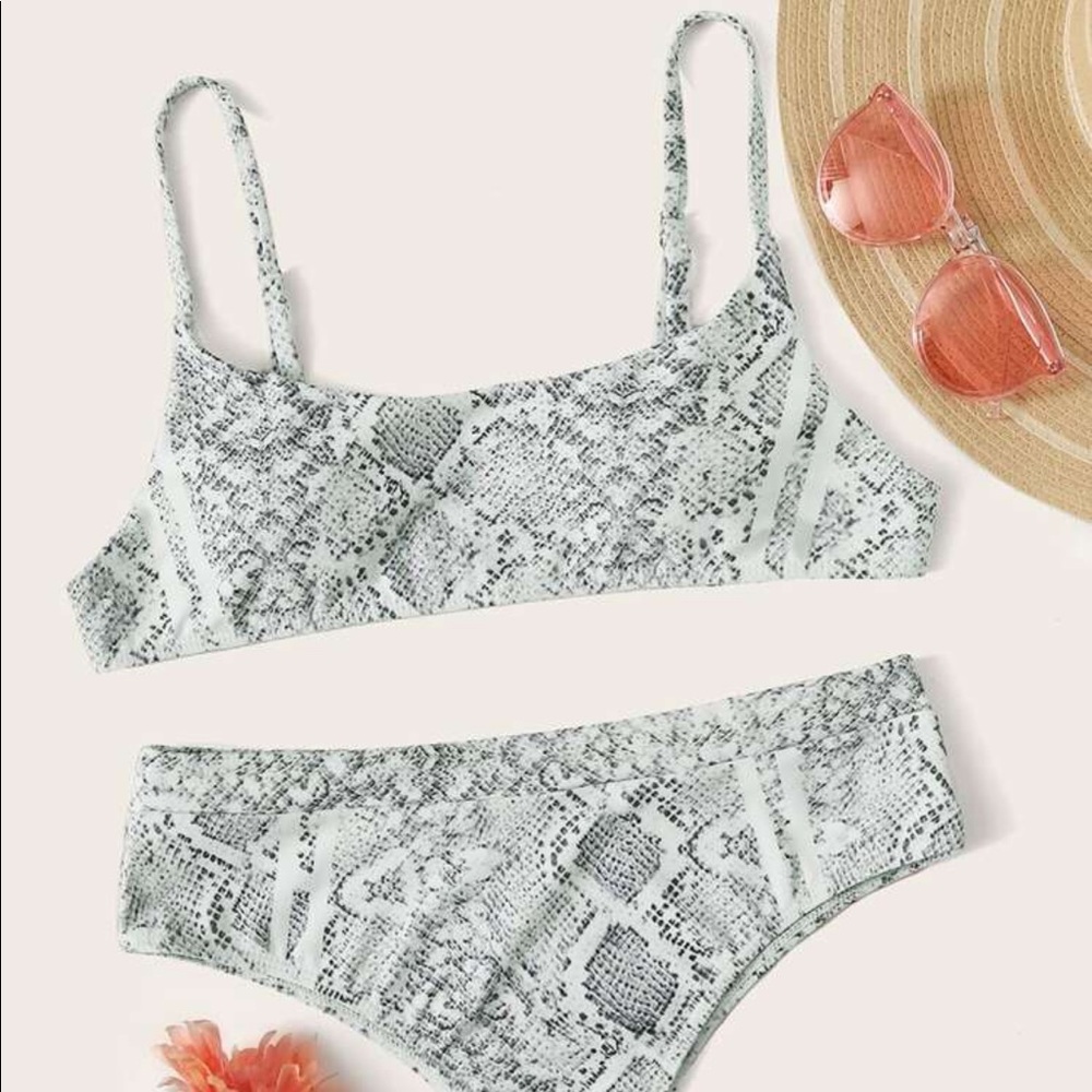 Snakeskin High waist bikini swimsuit NWOT - Picture 3 of 3